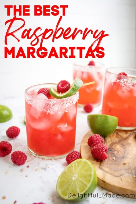 Homemade Raspberry Syrup, Raspberry Margarita Recipe, Cointreau Margarita, Raspberry Margarita, Raspberry Cocktail, Margarita On The Rocks, Pineapple Margarita, Mango Margarita, Fresh Drinks