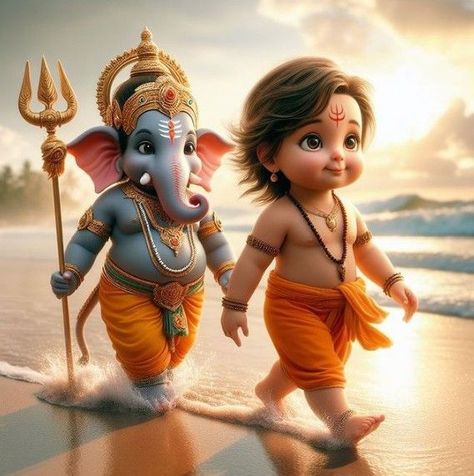 Pillayar Images, Baby Ganesha Cute, Ganesha Photography, Cute Murugan Hd Wallpaper, Ganesha Murugan, Murugan Baby Image, Ganpati Aarti, Cute Murugan Images, Baby Murugan Paintings