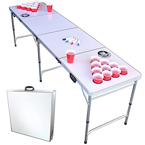 GoSports GoPong 8 Foot Beer Pong Table with Customizable ... https://www.amazon.ca/dp/B00TGOKASI/ref=cm_sw_r_pi_dp_x_jpqxzbEXRFCV7 Board Games Table, Beer Crafts, Happy 20th Birthday, Games Table, Dart Set, Modern Holiday Decor, Table Top Games, Game Room Bar, Beer Pong Tables