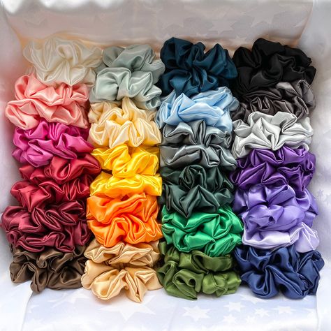 Satin Scrunchies Aesthetic, Pastel Scrunchies, Best Gift For Sister, Wrist Accessories, Satin Scrunchies, Soft Luxury, Wallpaper Gallery, Chic Hairstyles, Normal Hair