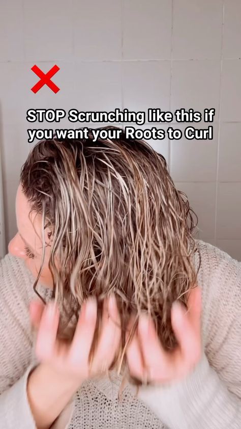 To encourage curls from the roots, try applying the gel on top of your hair with the scrunch pulsing method. This method also eliminates… | Instagram Hair Plopping Overnight, How To Scrunch Your Hair, How To Make Your Hair Curly, Curly Hair Spray, Scrunch Hair, Curly Tips, Best Curly Hairstyles, Root Volume, Scrunched Hair