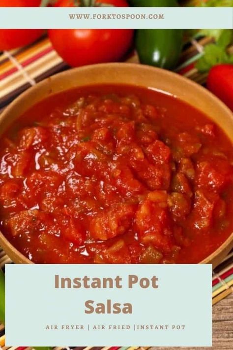 Instant Pot Salsa Instant Pot Salsa, Canning Salsa, Homemade Appetizer, Football Parties, Homemade Salsa, Ninja Foodi, Superbowl Party, Sweet Onion, Stuffed Jalapeno Peppers