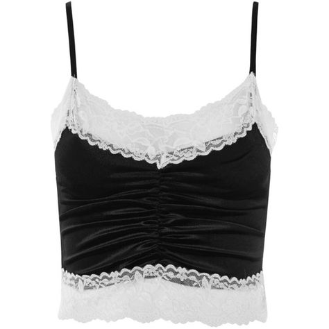 Topshop Velvet Lace Trim Camisole Top (23 BRL) ❤ liked on Polyvore featuring tops, crop tops, black, crop, tank tops, lace top, cami top, lace crop tops and camisole tops Crop Tops Black, Oc Dress, Cute White Tops, Lace Camisole Top, White Lace Crop Top, Lacy Tops, Womens Camisoles, Lace Cami Top, Bralette Crop Top