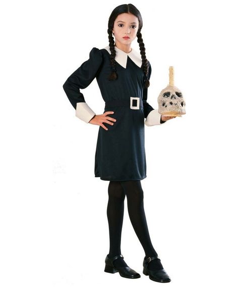 The Addams Family Wednesday Kids Costume Wednesday Costume, Wednesday Addams Dress, Addams Dress, Addams Familie, Wednesday Addams Costume, Addams Family Costumes, Addams Family Wednesday, Diy Kostüm, Black Halloween Dress