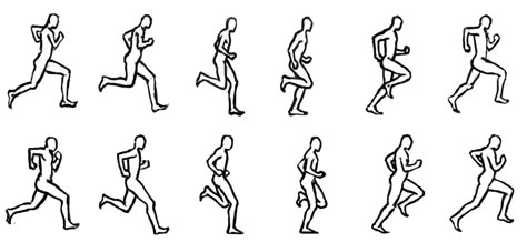 The first step was to import each pose into Flash as it’s own keyframe. Description from citizenwoodward.wordpress.com. I searched for this on bing.com/images Running Motion Drawing, Running Template Drawing, Running Art Reference, Animation Flipbook, Stick Figure Running, Running Character, Animation Cycle, Running Animation, Running Drawing