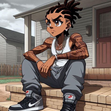 #boondocks Boondocks Oc, Boondocks Tattoo, Boondocks Wallpaper, Boondocks Pfp, Boondocks Characters, Boondocks Cartoon, The Boondocks Cartoon, Baddie Cartoon, Boondocks Drawings