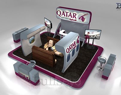 Qatar Airways Booth Air Arabia, Convention Booth, Airline Company, Trade Show Booth Design, Qatar Airways, Exhibition Booth Design, Tradeshow Booth, Exhibition Booth, Service Trip