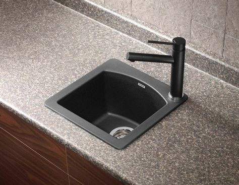 Diamond Mini Bar Sink in Silgranit - Blanco Wet Bar Sink, Silgranit Kitchen Sink, Bar Sinks, Undermount Bar Sink, Silgranit Sink, Granite Composite Sinks, Composite Sink, Bar Faucet, Undermount Sinks