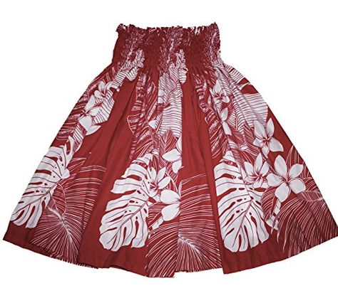 Hawaiian Products, Hawaiian Skirt, Hawaii Print, Hula Skirt, Women's Skirts, Red Flower, Blue Flower, Red Flowers, Tie Dye Skirt