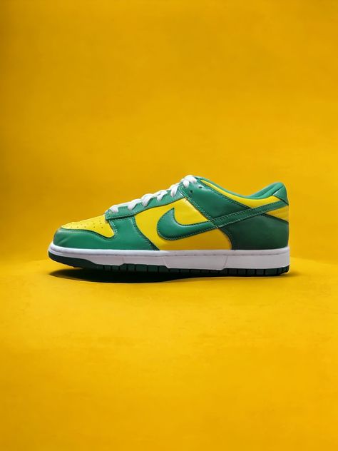 Nike Dunk Low SP - Brazil Brazil Dunks, Nike Dunk Low Sp, Street Beat, Nike Dunk Low, Dunk Low, Nike Dunk, Nike Dunks, Brazil, Baskets