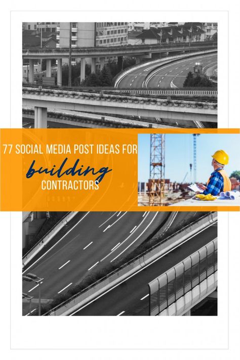 Free social media post ideas for building contractors, construction managers and everyone in the architecture, engineering and construction space. Construction Social Media Post Ideas, New Construction Marketing, Construction Company Marketing, Industrial Social Media Post, Construction Company Social Media, Construction Social Media Posts, Construction Marketing Ideas, Construction Social Media, Engineering Poster