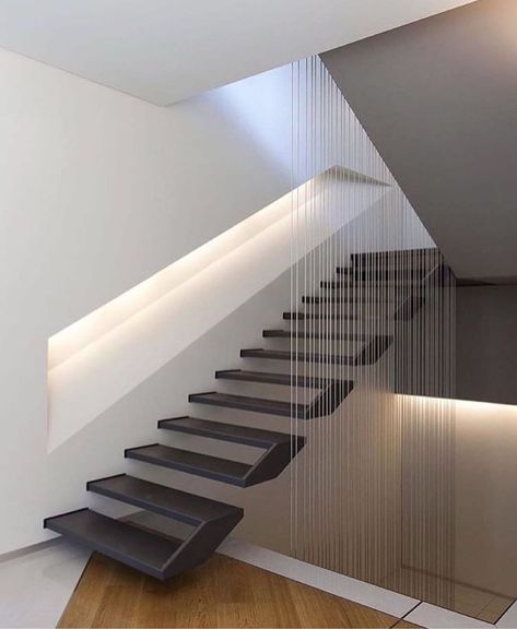 Modern Luxury Design on Instagram: “Describe this floating staircase in ONE word! 😍 Floating Stairs Designed by Kuadra Studio - Follow @modernluxdesign for more.…” Fabrication Staircase Design, Fabrication Staircase, Glass Stairs Design, Futurist Architecture, Stairs In Living Room, Glass Stairs, Staircase Ideas, Stairs Architecture, Floating Stairs