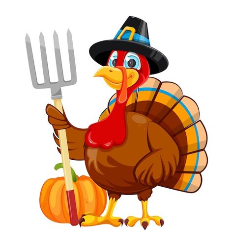 Feliz día de acción de gracias personaje... | Premium Vector #Freepik #vector #dia-gracias #pavo #tarjeta-animales #fiesta Thanksgiving Characters, Happy Thanksgiving Funny, Turkey Cartoon, Boy Cartoon Characters, Thanksgiving Cartoon, Turkey Bird, Funny Cartoon Characters, Pilgrim Hat, Thanksgiving Projects