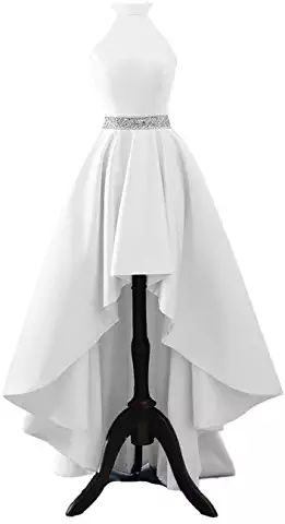 White High Low Dress Formal, Middle School Dance Dresses 7th Formal, High Low Prom Dresses With Sleeves, School Dance Dresses 7th, Middle School Dance Dresses 6th Grade, 7th Grade Dance Dresses, White Dance Dress, Conti Dresses, Middle School Dance Dresses