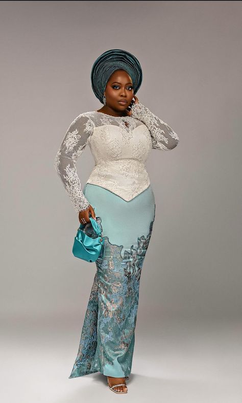 Skirt And Blouse Asoebi Styles, White Native Dress, Blouse And Skirt Outfit Wedding, Asoebi Skirt And Blouse Lace Styles, Lace Skirt And Blouse Styles For Owambe, Asoebi Brocade Styles, Brocade Styles For Women Asoebi, Lace Styles For Older Women, Nigerian Lace Styles Skirt And Blouse