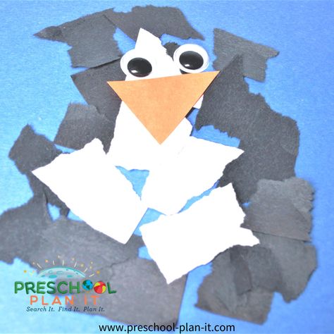 Preschool Winter Animals, Penguin Collage, Winter Animals Preschool Activities, Animals Preschool Activities, Penguin Crafts Preschool, Winter Animals Preschool, Polar Animals Preschool, Arctic Animals Activities, Arctic Animals Preschool