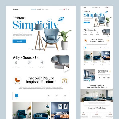 Presenting a Landing Page for Furniture Company. Please share your feedback about the color choice and placement of the elements. If you like what you see, don't forget the press the ❤️ icon and follow me Dribbble and other social platforms to get exciting content and tips. I upload fresh ideas and freebies on daily basis both on Instagram and Dribbble. So make sure you follow me on Dribbble too. Follow my page @landingpageheaven for daily unique landing page inspirations @get.shopified for... Landing Page Inspiration, Real Estate Advertising, Furniture Website, Ecommerce Web Design, Interior Design Website, Ecommerce Web, Furniture Catalog, Follow My Page, Branding Website Design