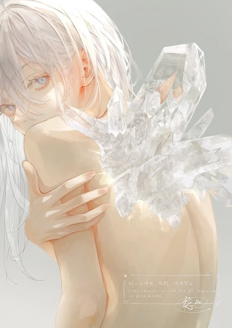 Trapped Angel, Arte Inspo, Mystical Art, Drawing Images, Human Art, Ethereal Art, Best Anime Shows, White Hair, Pretty Art