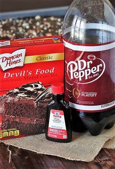 Cheerwine Cake Recipe, Cheerwine Cake, Hannah Food, Cheerwine Recipes, Dr Pepper Cake, Chocolate Cake Images, Cake Mix And Soda, Cake Mix Doctor, Soda Cake