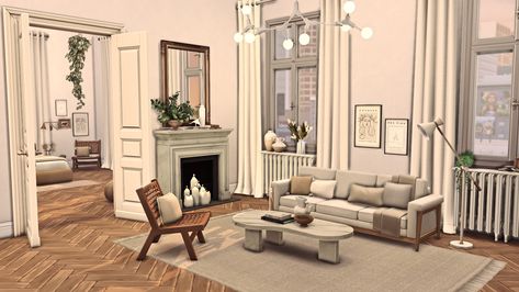 Sims 4 Living Room Aesthetic, The Sims 4 Apartment Cc, Sims 4 Aesthetic Apartment, Sims 4 Apartment Cc Download, Sims 4 Summer House, Sims 4 Aesthetic House, Ts4 Apartment, Sims 4 Apartment Download, Sims 4 Interior Design Ideas