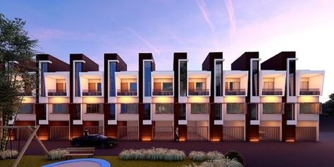 luxurious 2bhk and 4bhk row house in aurangabad Row House Design, Public Housing, Row Houses, Courtyard Design, House Beach, Famous Architects, Row House, Beach Design, House Elevation