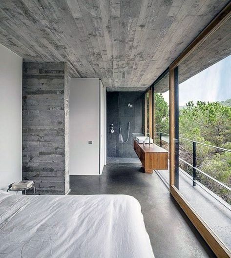 Top 50 Best Concrete Floor Ideas - Smooth Flooring Interior Designs Concrete House, Design Del Prodotto, Polished Concrete, Design Case, Amazing Bathrooms, Concrete Floors, Interior Architecture Design, Design Interior, Modern Architecture