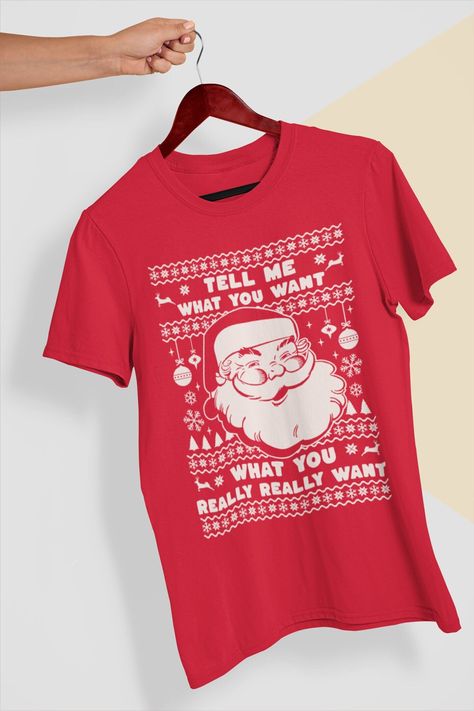 Santa Shirt, Santa Shirts, Classic Songs, Yoga Tank Tops, Christmas T Shirt, Christmas Wishes, Santa Christmas, Christmas Tshirts, Christmas Shirt