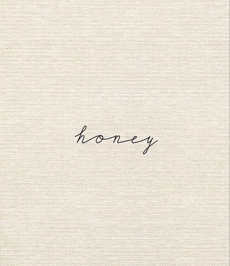 tattoo Fine Line Honey Pot Tattoo, Honey Honey Tattoo, Honey Font Tattoo, Honey Fine Line Tattoo, Honey Script Tattoo, Honeymoon Avenue Tattoo, Honey Tattoo On Buttcheek, Honey Word Tattoo, Honey Tattoo Words Fonts