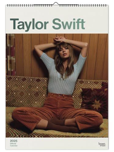 Taylor Swift OFFICIAL | 2025 11.7 x 16.5 Inch A3 Poster Wall Calendar | BrownTrout | Music Pop Singer Songwriter Celebrity Photos Of Taylor Swift, Midnights Era, Taylor Swift Merch, Calendar Pictures, 2025 Year, Aesthetics Wallpaper, Mini Calendars, Album Of The Year, American Music Awards