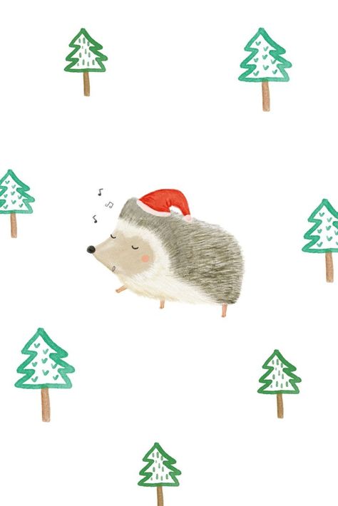 2 Christmas Trees, Watercolor Hedgehog, Hedgehog Clipart, Time Clipart, Hedgehog Christmas, Watercolor Cute, Cute Watercolor, Cute Hedgehog, Hedgehogs