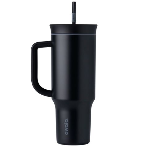 Owala 40oz Stainless Steel Tumbler with Handle (Panther Paw Black) Owala Tumbler, Png Imvu, Black Water Bottle, Apartment Necessities, Tumbler With Handle, Gym Stuff, 40oz Tumbler, Stainless Steel Straws, Vacuum Flask