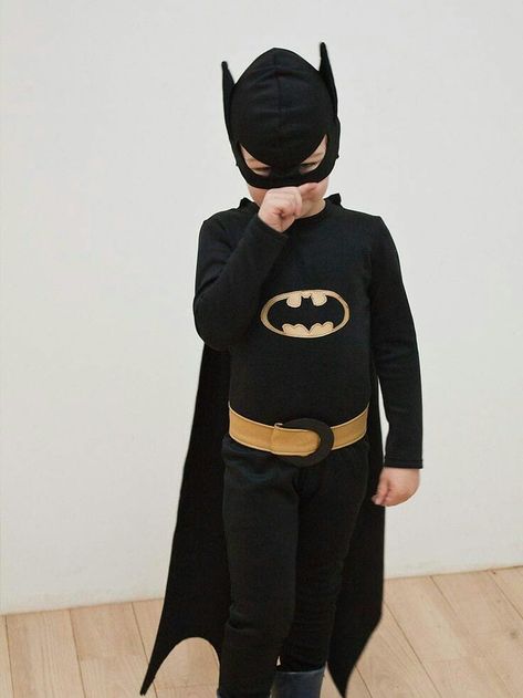 Baby Batman Costume, Batman Costume For Boys, Baby Ewok Costume, Batman Costume For Kids, Batman Costume Diy, Batman Diy, Batman Halloween