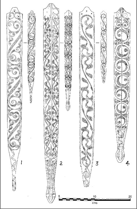 Figure 4.1 from The Archaeology of Celtic Art | Semantic Scholar Leather Sculpting, Romano British, Celtic Embroidery, Celtic Decor, Earth Symbols, Celtic Ireland, Celtic Artwork, Historical Swords, Leather Working Projects