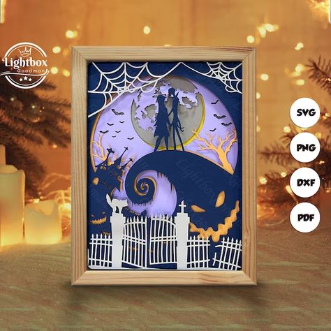 Giant Paper Flowers Template, Halloween Shadow Box, Paper Lantern Lights, Christmas Shadow Boxes, Holiday Graphics, Silhouette Diy, Merry Christmas Diy, 3d Shadow Box, Diy Lanterns