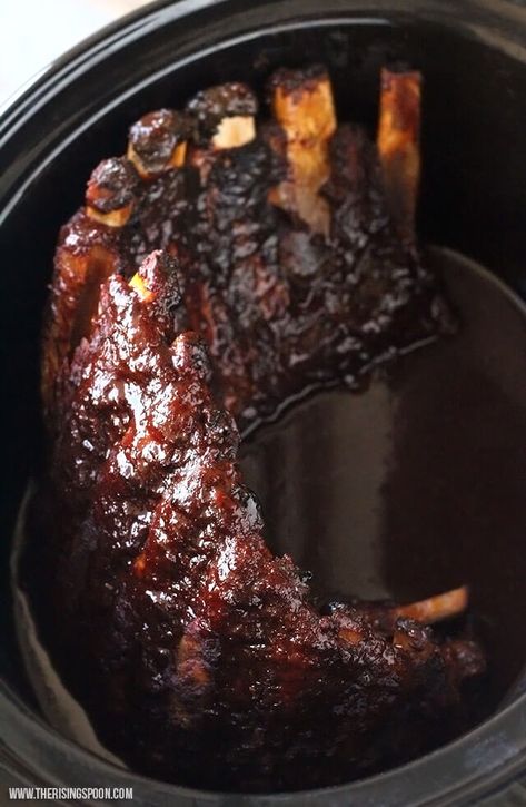 Crockpot Ribs, Slow Cooker Ribs, Cajun Dishes, Bbq Ribs, Crock Pot Slow Cooker, Crockpot Recipes Slow Cooker, Rib Recipes, Crock Pot Cooking, Pork Dishes