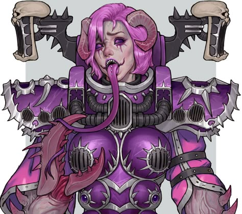 Slaanesh Fallen Sister by Yang Zheyy (yang·z | yangzheyy) - 40K Gallery Nurgle Sisters Of Battle, Sister Of Battle 40k, Khorne Art, Slaanesh Art, 40k Sisters Of Battle, Samurai Artwork, Sisters Art, Warhammer 40k Art, Warhammer Art