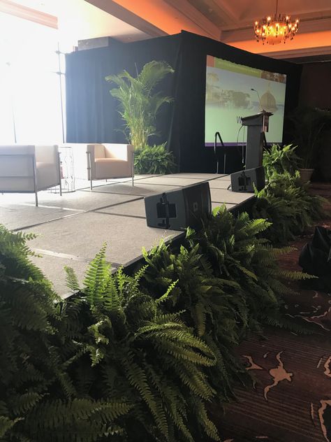 Nature Event Decor, Cooperate Event Decoration, Corporate Meeting Decor, Corporate Event Florals, Corporate Event Stage, Stage Flowers, Conference Decor, Tropical Event, Concert Stage Design