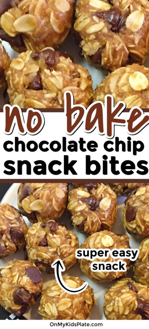 Morning Snacks For Kids, Chocolate Chip Energy Bites, Oatmeal Energy Bites, Nutrisystem Recipes, Toddler Teacher, Snack Bites, Carb Foods, Easy Snack Recipes, Healthy Ingredients