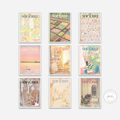 New Yorker Magazine Covers, Vintage New Yorker, Vintage Gallery Wall, Retro Magazine, Magazine Poster, Apartment Vibes, New Yorker Magazine, Vintage Gallery, Bachelorette Pad