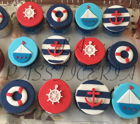 Nautical Cupcakes, Nautical Cakes, Nautical Cupcake, Joe 90, Sailor Birthday, Nautical Cake, Sweet Corner, Welcome Table, Pirate Party