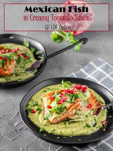 Mexican Fish Recipes, Mexican Fish, Pork Cooking Temperature, Mexican Seafood, Tomatillo Sauce, Cooking Dried Beans, Healthy Mexican, How To Cook Fish, Green Sauce