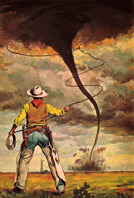 Pecos Bill, Retro Cowboy, Cowboy Hat, Tornado, A Man, Cowboy, Texas, Bar