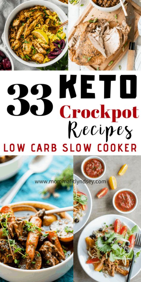 33 keto crockpot recipes that are low carb. Keto crock pots Meals including chicken, pork chops, chili, soup, crack chicken, meatballs, beef and more! Keto Crockpot Meals, Keto Crockpot, Slow Cooker Meals, Low Carb Slow Cooker, Easy Crockpot Chicken, Stew Chicken Recipe, Keto Crockpot Recipes, Paleo Crockpot, Recipes Low Carb