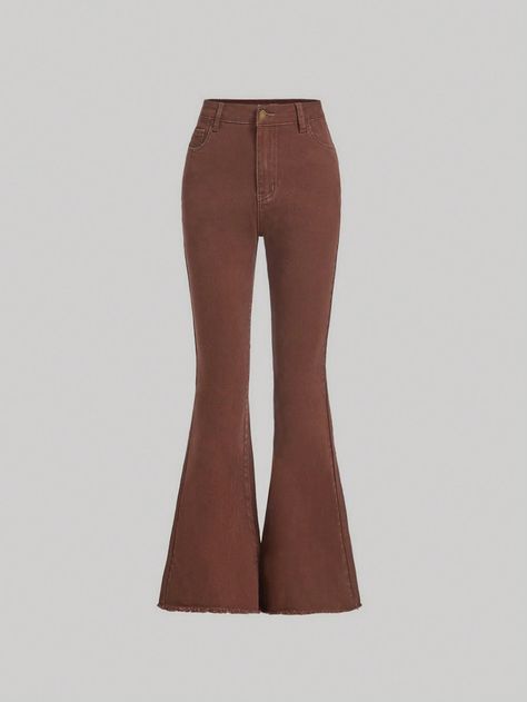 Brown Flare Jeans, Jean Marron, Brown Flare Pants, Teen Jeans, Hippie Jeans, Brown Flares, Flair Jeans, Brown Jeans, Trendy Jeans