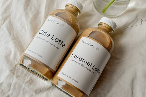 Drink Bottle Packaging, Drinks Packaging Ideas, Coffee In A Bottle, Drinks Bottle, Coffee Packaging Aesthetic, Beverage Bottle, Bottled Coffee, Bottled Drinks, Iced Coffee Packaging