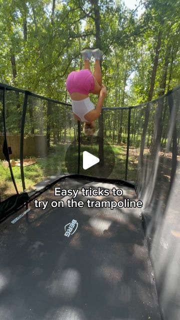 Cassidy Thompson on Instagram: "Fun and easy tricks to try on the trampoline! 

#trampoline #flips #gymnastics #backflip #frontflip #handstand #trampolineworkout #trampolinetricks #fitness" Easy Tricks To Do On A Trampoline, Gymnastics Trampoline Tricks, Cool Tricks To Do On A Trampoline, Tricks To Do On A Trampoline, Trampoline Tricks, Cool Gymnastics Tricks, Easy Gymnastics Tricks, Trampoline Steps, Printable Diy Crafts