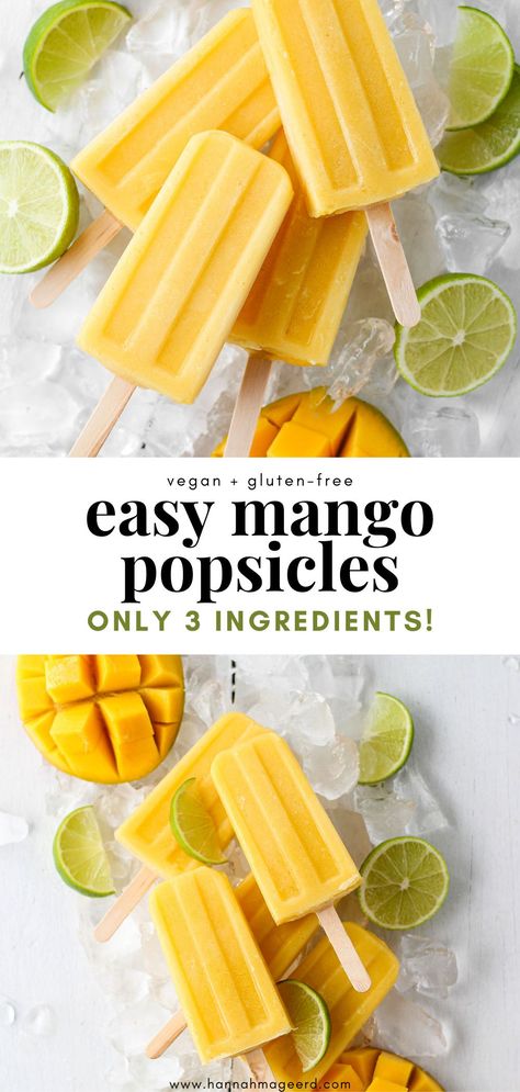 Pop Cycles, Mango Popsicle Recipes, Healthy Easy Recipe, Lime Popsicles, Mango Popsicles, Popsicles Recipe, Summer Popsicles, Healthy Popsicles, Mango Dessert