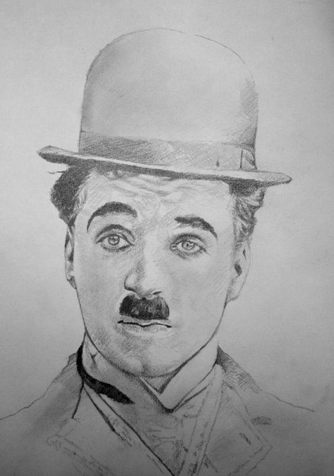 Charlie Chaplin Sketch Pencil, Charlie Chaplin Sketch, Charlie Chaplin Drawing, Gold Graphic Design, Pencil Portrait Drawing, Charles Chaplin, Disney Art Drawings, Joker Art, Art Sketches Pencil