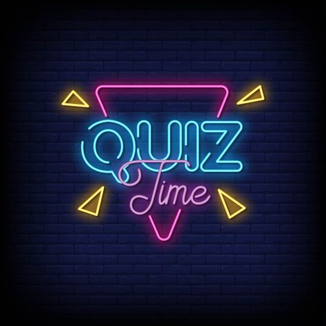 Quiz time neon signs style text | Premium Vector #Freepik #vector #light #neon #game #sign Anime Art Base, Time Logo, Trivia Time, Telling Time Practice, Art Bases, Logo Aesthetic, Canvas Ar, Quiz Time, Design Art Drawing