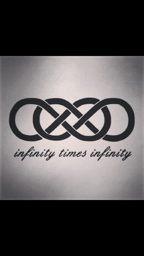 Double Infinity Tattoos, Infinity Times Infinity, Anniversary Tattoo, Wedding Band Tattoo, Infinity Tattoo Designs, Double Infinity, Knot Tattoo, Infinity Tattoos, Ring Tattoos